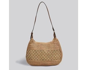 Sac de plage en paille tressé pour femme, nouveau modèle, à porter à l'épaule, avec découpes sous les aisselles, idéal pour l'été - Product Image 6