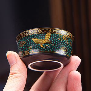 古典茶壶套装华丽客厅套装瓷茶杯套装新中式产品9件礼品袋饮水器陶瓷 - Product Image 3