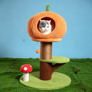 <span class=keywords><strong>Meilleur</strong></span> Arbre à Chat Traditionnel Vert Marron 60x60x93cm Meuble Multifonctionnel Premium pour Chats - Product Image 6