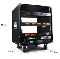 10U16U Armoire renforcée Armoire d'amplificateur de puissance professionnelle 12u Flight case en aluminium
