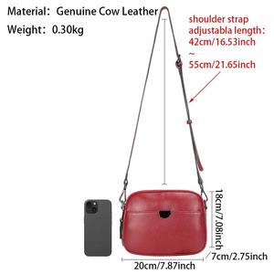 AndoBag Genuine Leather <b>Crossbody</b> Sling Bags Large Capacity Commute Shoulder Bag Women's Double Layer Mobile <b>Phone</b> <b>Purse</b> 1640 - Product Image 5
