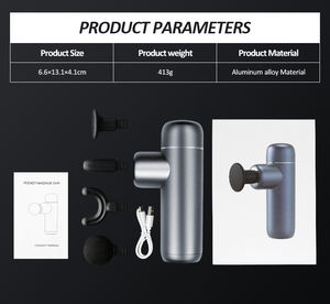 Mini pistolet de Massage Portable 4 formes remplacer <span class=keywords><strong>les</strong></span> têtes pistolet Fascial Gym Fitness Muscle Relax appareil de Massage pour le soulagement de la douleur - Product Image 4