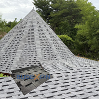 Neu Eingetroffene Wirtschaftliche Schwarze Asphalt-Dachschindeln aus Glasfaser, Baumaterialien für den Hausbau