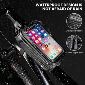 Sac de guidon de vélo personnalisé avec logo, accessoires de vélo, pièces de moto, sac de cadre tubulaire, sac avant de vélo étanche et durable - Product Image 2