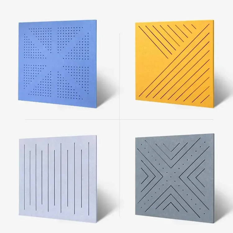 Polyester fiber acoustic sound proof acoustic panel sound absorbing wall decoration panels