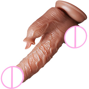 Dildo Telescópico de Doble Función de TPE, ABS y Silicona, Realista, Multifuncional, con Calentamiento Inteligente, Lengua Vibradora, Control Remoto Inalámbrico, Suave - Product Image 5