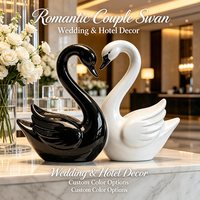 Statue de cygne en résine de fibre de verre, sculpture réaliste d'oiseau, pour villa, jardin, parc public, événement de mariage, ornement paysager