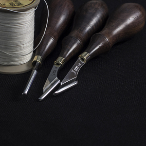 High-grade <strong>Leather</strong> Groover Walnut Wood DC53 Die Steel Adds Cryogenic Nitriding <strong>Process</strong> Professional Handmade <strong>Leather</strong> DIY <strong>Tools</strong> - Product Image 4