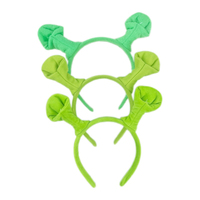 Bandeau de tête de monstre vert de dessin animé pour enfants, bandeau de tête de dessin animé pour Halloween, carnaval, fête, accessoires de déguisement