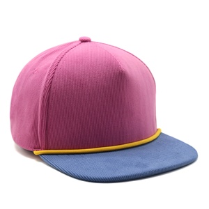 Cappellini Snapback Strutturati in Corduroy 100% Cotone a 5 Pannelli di Alta Qualità, Sportivi, da Esterno, con Ricamo Personalizzato, All'ingrosso - Product Image 1