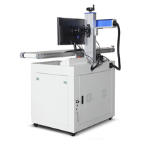 Machine de marquage et de gravure au laser à fibre JPT MOPA 60W 100W avec positionnement visuel CCD et convoyeur
