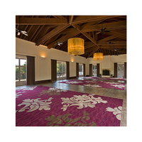 Tapis d'hôtel rouge personnalisé pour salle de banquet, couloir, hôtellerie, mariage, usage commercial et domestique, en nylon et polypropylène