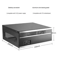 Châssis de serveur Mini-ITX ultra-compact en alliage d'aluminium, ordinateur de contrôle industriel portable compact, ordinateur de bureau mural, en stock