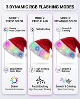 Gorros Navideños con Luces LED, Gorro de Santa Rojo de Felpa, Personalizado para Fiestas