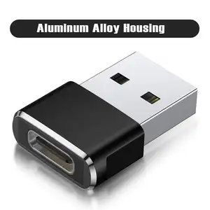 Адаптер USB C из алюминиевого сплава для подключения к USB A, зарядный кабель, iPhone 11, 12