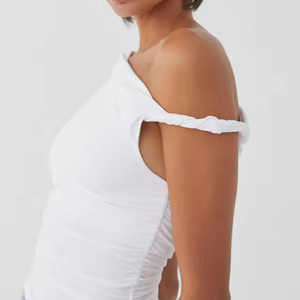 Haut blanc luxueux froncé <span class=keywords><strong>Bree</strong></span> - Product Image 4