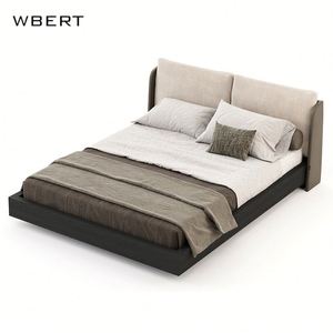 Wbert เตียงคู่ทำจากไม้เนื้อแข็งแบบอิตาลีสำหรับโรงแรมวิลล่าเฟอร์นิเจอร์ห้องนอนปรับแต่งได้ - Product Image 4