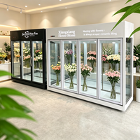 Vitrine commerciale de fleurs réfrigérées avec contrôle de l'humidité et de la lumière à température unique