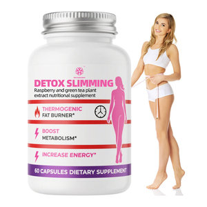 Nhà máy tùy chỉnh bán buôn detox giảm béo viên nang mâm xôi và trà xanh nhà máy chiết xuất dinh dưỡng bổ sung - Product Image 1