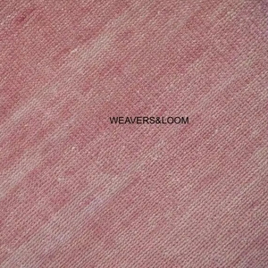 Tapis d'intérieur Oushak rose blush, tapis en laine tissé à la main, tapis minimaliste, décoration de salon, chambre à coucher ou bureau, tapis rose uni - Product Image 2