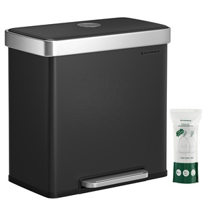 Rash rectangular 2 In 1 Foot EDAL aaste lack en 50L lack tainless Teel ououble ucucket - Product Image 1