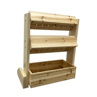 Jardinière Verticale à 3 Niveaux en Bois de Sapin pour Extérieur - Écologique et Durable pour Jardin Domestique