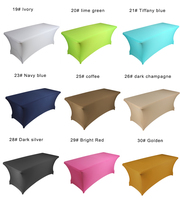 Nappe de table en spandex, accessoire rectangulaire cintré, en spandex, blanc, pour carte, de mariage, grande vente, 1 pièce