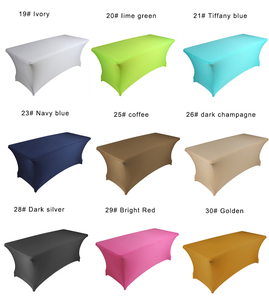 Bán Lớn 6ft 8ft Được Trang Bị Khăn Trải Bàn Hình Chữ Nhật Spandex Khăn Trải Bàn Khăn Trải Bàn Màu Trắng Cho Thẻ Tablecovers Khăn Trải Bàn Đám Cưới - Product Image 5