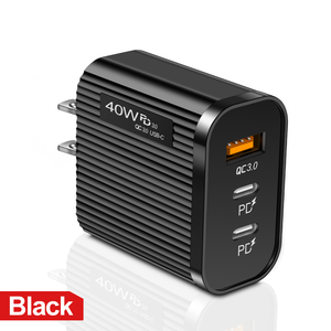 New Design USB3.0 PD3.0 2Type C 40W Mobile Phone Charger QC3.0 Fast <b>Charging</b> Wall Charger for IPhone12Pro Samsung A10 A8 - Product Image 1