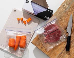 Thick Leakproof Reusable Slider Zipper Food <b>Storage</b> <b>Bags</b> for Pantry and Freezer with Expandable Base and Write - Product Image 6