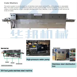 Vente chaude fruits et légumes poubelle commerciale plateau haute pression panier de roulement machine à laver nettoyeurs haute pression