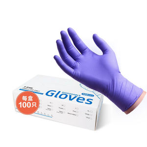 Gants en nitrile Gants en nitrile sans poudre Boîte de 100 Gants en nitrile violet - Product Image 3