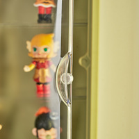 Vitrine murale pour objets de collection, boîte de rangement anti-poussière en acrylique transparent avec porte, pour blind box, décoration murale minimaliste pour la maison