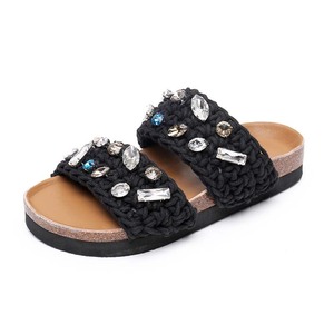 Sandalias Planas de Mujer 100% Piel de Cordero de Primera Calidad, Tejidas, con Suela de Corcho y EVA, Tipo Mule, 3cm, Punta Abierta, Personalizables con Logotipo de Fábrica - Product Image 5