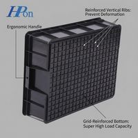 Boîte de transport antistatique robuste HAOPUTON 545*420*160 avec couvercle verrouillable pour SSD, RAM et composants électroniques (logistique)