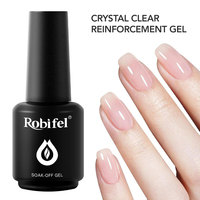 Gel Constructeur BIAB EU Transparent Effet Cristal pour Renforcement des Ongles, Gel UV/LED Soak Off Professionnel pour Salons de Manucure – Fournitures en Gros