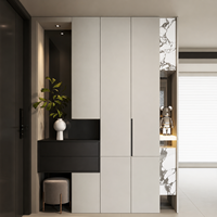 Meuble de rangement à chaussures en bois sur mesure, moderne et peu encombrant, pour entrée et couloir, idéal pour villa et maison - Vente directe usine