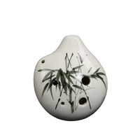Alto C Key 6-Hole Ceramic Ocarina Smoked Pottery Musical Instrument Accessory for Beginners