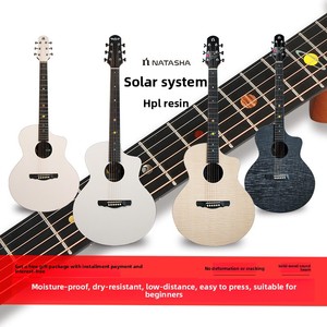 Chitarra Acustica Natasha Solar System Mercury Saturn Black Hole HPL Completamente in Legno Massello 36 Pollici 41 Pollici Tastiera in Ebano per Principianti - Product Image 5
