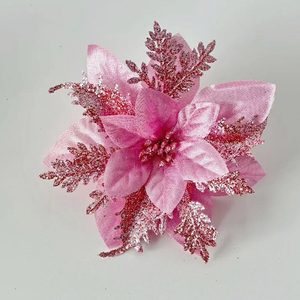 Guirnalda Festiva <span class=keywords><strong>de</strong></span> Lujo Hecha a Mano con Flores Pequeñas <span class=keywords><strong>de</strong></span> Rosa Roja <span class=keywords><strong>de</strong></span> Seda Moderna, Decoración Ecológica para Árbol y Hogar - Product Image 1