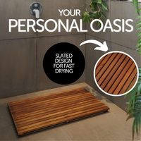 Vente de gros Tapis de douche et de bain antidérapant en bois de teck Plate-forme en bois
