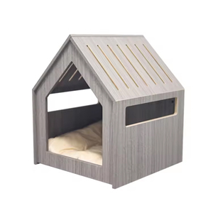 Rumah kucing kayu padat untuk dalam ruangan kayu dekorasi rumah kandang anjing dalam ruangan rumah kucing anjing tempat berlindung - Product Image 2