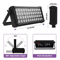48 luces LED RGB de pared, de aluminio, para discotecas, fiestas, escenarios, con clasificación IP65