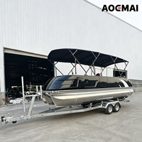 Remorque de transport de bateaux à pontons personnalisable en gros, grande capacité, avec essieu de 3000 kg