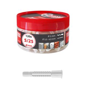 Tapón de pared TOX multiusos Deco 5x25mm en caja redonda - Product Image 1