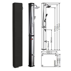 Nuevo diseño Tetragonal color plata 40L piscina de jardín soleado al aire libre <span class=keywords><strong>ducha</strong></span> <span class=keywords><strong>solar</strong></span> para piscina para jardín - Product Image 1