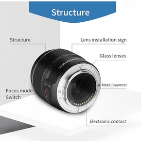 Yongnuo F1.7m Yn42.5mm เลนส์เดี่ยวมาตรฐาน af/mf รูรับแสงขนาดใหญ่ M4/3 mount กล้อง DSLR สำหรับ E-pl9 Gf8 <span class=keywords><strong>Gf9</strong></span> - Product Image 5