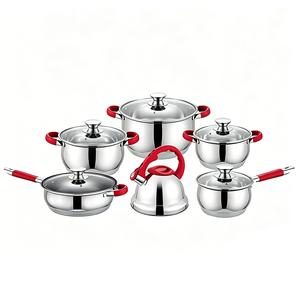 Juego de Ollas y Sartenes Portátiles FLEY con Asas de Silicona, Antiadherentes, Elegantes, para Cocina, Compatibles con Todas las Estufas - Product Image 4
