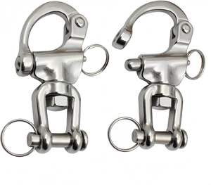 Крюки-шаклы из нержавеющей стали 304/316 для морского применения, быстросъемные, с поворотным механизмом, для морской фурнитуры - Product Image 2