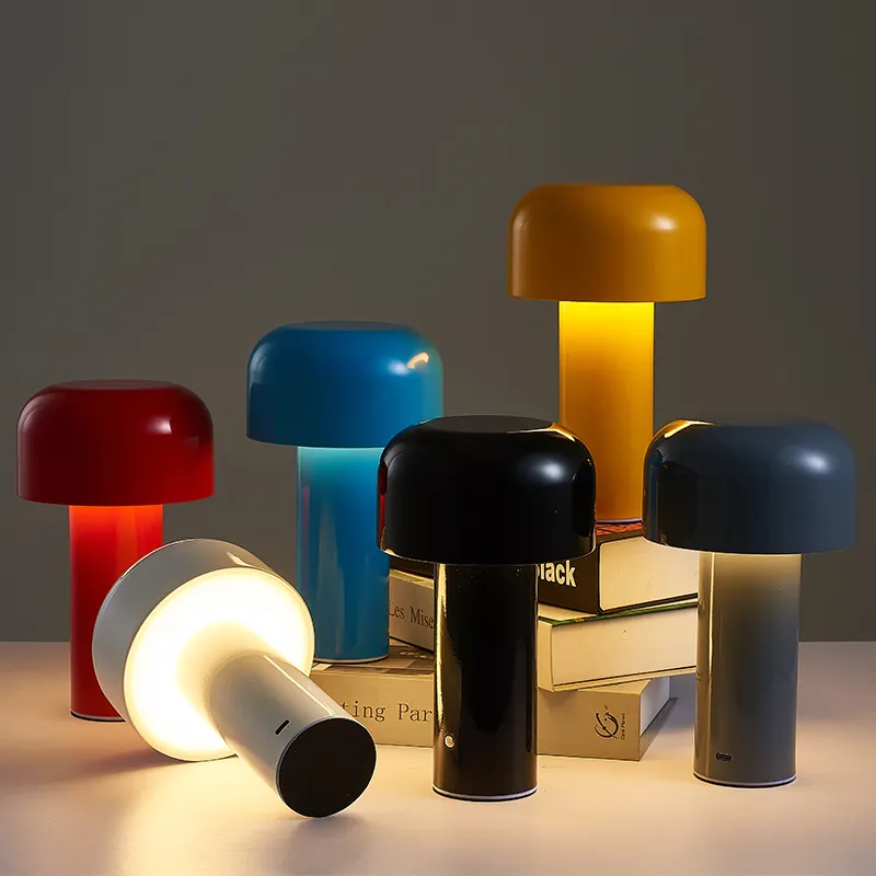 Cordless Desk Lamp Wireless Touch Sensor Night Light Usb Charging Mushroom Led Dimmable Table Lamp